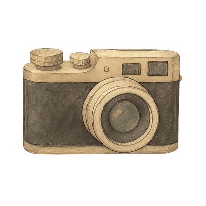 an illustrated vintage 35mm film camera